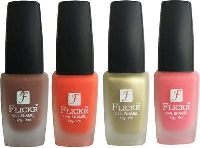 

Flickr VELVET MATTE NAIL Polish Brown,Orange,Golden,Peach(Pack of 4)