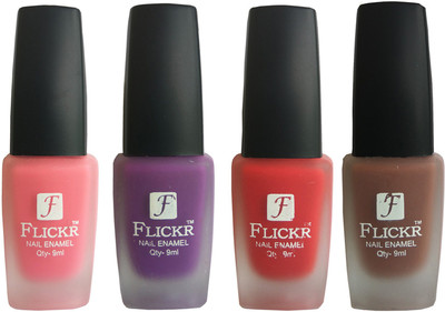 

Flickr VELVET MATTE NAIL Polish Peach,Purple,Red,Brown(Pack of 4)