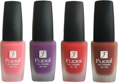

Flickr VELVET MATTE NAIL Polish Peach,Purple,Red,Nude(Pack of 4)
