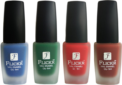 

Flickr VELVET MATTE NAIL Polish Blue,Green,Red,Nude(Pack of 4)