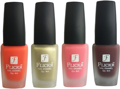 

Flickr VELVET MATTE NAIL Polish Orange,Golden,Peach,Maroon(Pack of 4)