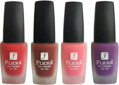 

Flickr VELVET MATTE NAIL Polish Red,Nude,Peach,Purple(Pack of 4)