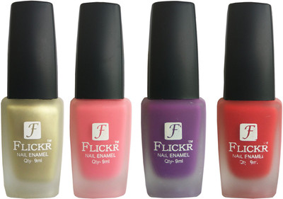 

Flickr VELVET MATTE NAIL Polish Golden,Peach,Purple,Red(Pack of 4)