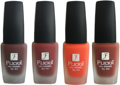 

Flickr VELVET MATTE NAIL Polish Maroon,Reddish Maroon,Orange,Nude(Pack of 4)