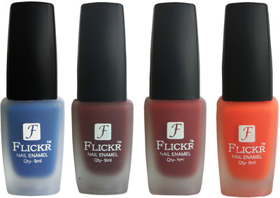 

Flickr VELVET MATTE NAIL Polish Blue,Maroon,Reddish Maroon,Orange(Pack of 4)