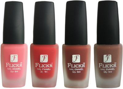 

Flickr VELVET MATTE NAIL Polish Peach,Red,Nude,Brown(Pack of 4)