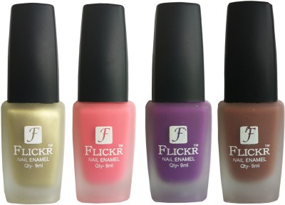 

Flickr VELVET MATTE NAIL Polish Golden,Peach,Purple,Brown(Pack of 4)