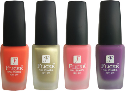 

Flickr VELVET MATTE NAIL Polish Orange,Golden,Peach,Purple(Pack of 4)
