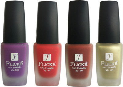 

Flickr VELVET MATTE NAIL Polish Purple,Red,Nude,Golden(Pack of 4)