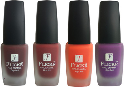 

Flickr VELVET MATTE NAIL Polish Maroon,Reddish Maroon,Orange,Purple(Pack of 4)