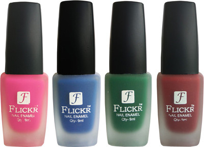 

Flickr VELVET MATTE NAIL Polish Pink,Blue,Green,Reddish Maroon(Pack of 4)