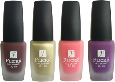 

Flickr VELVET MATTE NAIL Polish Maroon,Golden,Peach,Purple(Pack of 4)