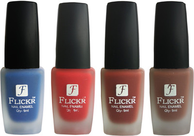 

Flickr VELVET MATTE NAIL Polish Blue,Red,Nude,Brown(Pack of 4)