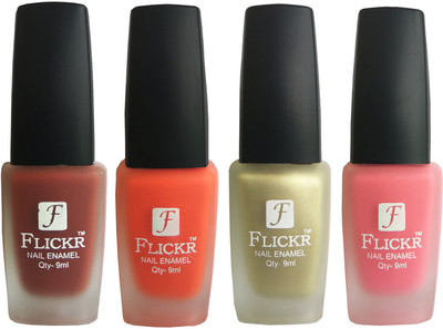 

Flickr VELVET MATTE NAIL Polish Nude,Orange,Golden,Peach(Pack of 4)
