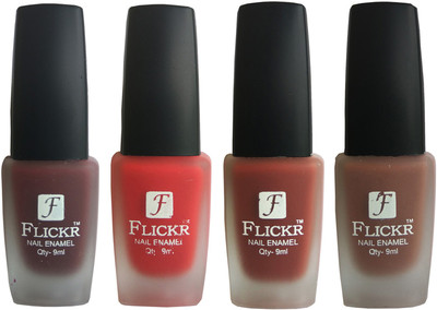 

Flickr VELVET MATTE NAIL Polish Maroon,Red,Nude,Brown(Pack of 4)