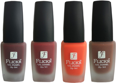 

Flickr VELVET MATTE NAIL Polish Maroon,Reddish Maroon,Orange,Brown(Pack of 4)