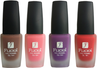 

Flickr VELVET MATTE NAIL Polish Brown,Peach,Purple,Red(Pack of 4)