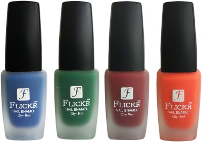 

Flickr VELVET MATTE NAIL Polish Blue,Green,Reddish Maroon,Orange(Pack of 4)