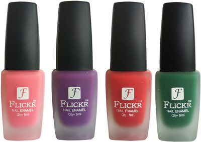 

Flickr VELVET MATTE NAIL Polish Peach,Purple,Red,Green(Pack of 4)