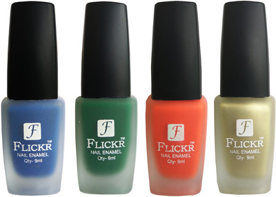 

Flickr VELVET MATTE NAIL Polish Blue,Green,Orange,Golden(Pack of 4)