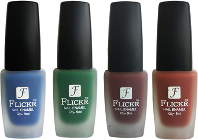 

Flickr VELVET MATTE NAIL Polish Blue,Green,Maroon,Nude(Pack of 4)