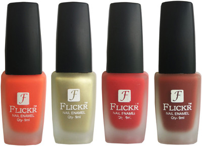 

Flickr VELVET MATTE NAIL Polish Orange,Golden,Red,Nude(Pack of 4)