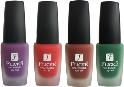 

Flickr VELVET MATTE NAIL Polish Purple,Red,Nude,Green(Pack of 4)