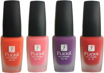 

Flickr VELVET MATTE NAIL Polish Orange,Peach,Purple,Red(Pack of 4)