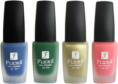 

Flickr VELVET MATTE NAIL Polish Blue,Green,Golden,Peach(Pack of 4)