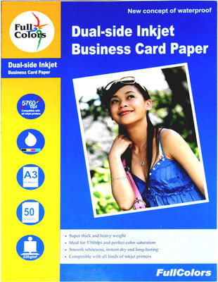 

Full Colors studio Lab Series Dual-side inkjet business card paper A3 A3 Paper(Set of 1, White)
