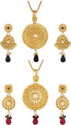 LUXOR Traditional Gold-plated Beads Alloy Pendant Set