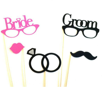 

Shop Online Bride & Groom props Photo Booth Board(Party)