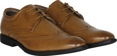 

Kraasa Brogue Lace Up For Men(Beige