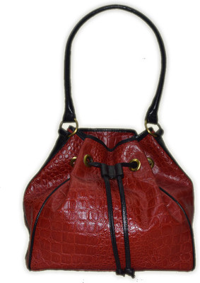 

Shankar Produce Women Casual Maroon Genuine Leather Hobo