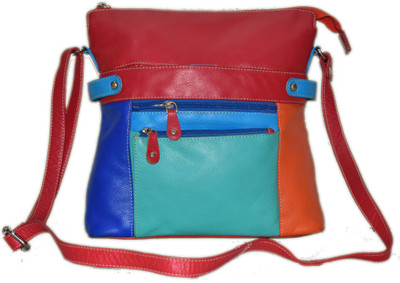 

Shankar Produce Girls Casual Multicolor Genuine Leather Sling Bag