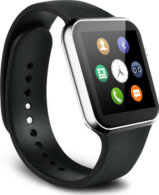 

ESTAR Bluetooth Smartwatch Compatible With Vivo Y29 Silver Smartwatch(Black Strap Free Size)