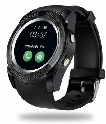 

ESTAR Bluetooth Smartwatch Compatible With Vivo Y20 Black Smartwatch(Black Strap Free Size)