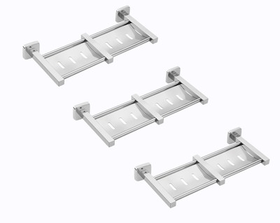 

Handy Double Soap dish 3pcs(Silver)