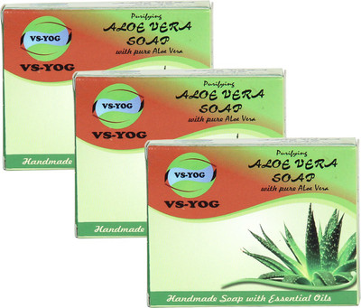 

VS-yog Pack Of 3- Aloe Vera Soap(100 g, Pack of 3)