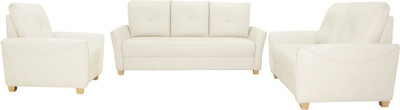 

FURNITECH SEATING SYSTEMS (I) PVT LTD Leatherette 3 + 2 + 1 Cream Sofa Set