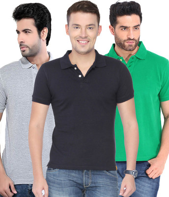 Concepts Solid Men Polo Neck Multicolor T-Shirt