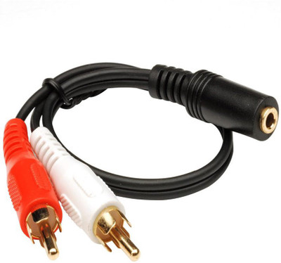 

AFED Female to 2 RCA 1.5 Meter Cable988373 RCA Audio Video Cable(tv audio video cable, Black)