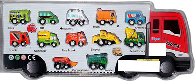 

Smiles Creation All Mini Vehicles Set Toy for Kids - Set of 12(Multicolor)