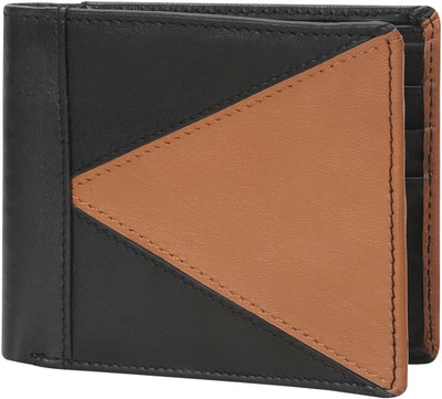 

Brune Men Black, Tan Genuine Leather Wallet(6 Card Slots)