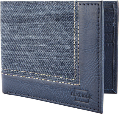

Next Look Men Blue Artificial Leather Wallet(6 Card Slots)
