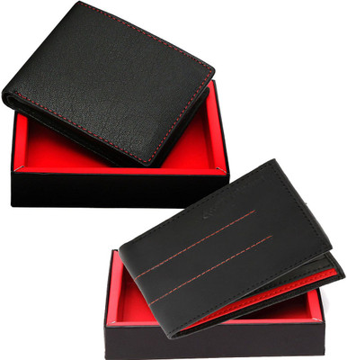 

Elligator Men Formal Black Genuine Leather Wallet(6 Card Slots), Black-09