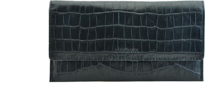 

MANDAVA Women Casual Black Genuine Leather Wallet(6 Card Slots)