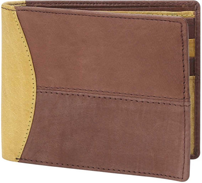 

Brune Men Brown, Yellow Genuine Leather Wallet(6 Card Slots)