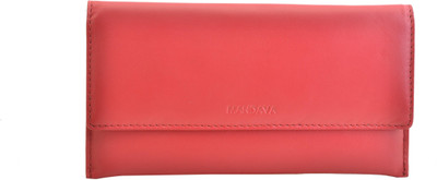 

MANDAVA Women Casual Red Genuine Leather Wallet(6 Card Slots)