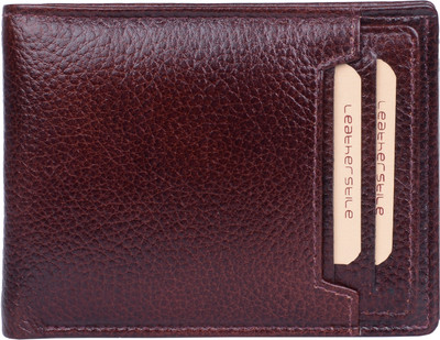 

leatherstile Men Brown Genuine Leather Wallet(5 Card Slots), Bombay brown